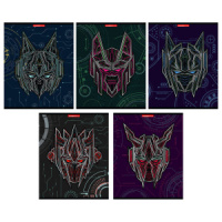 Тетрадь А5 48л кл. Полиграф Принт "Маски" тисн.фольгой, белизна 100%