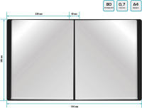Папка файл А4  80лист 0,70мм черный
