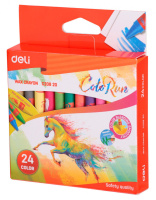 Мелки восковые Deli Colorun 24цв, европодвес