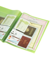 Обложка-органайзер  для документов разного формата, ПВХ, матово-лаймовая