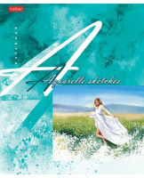 Тетрадь А5  80л ЛИН. Hatber "Акварельные зарисовки"