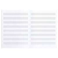 Тетрадь для нот А4 16л., вспом.линии нотного стана, вертик., скоба "Рок музыка"