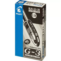 Ручка гелевая прозр. корп. 0,38мм. черная