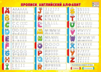Плакат пиши-стирай 20*30см "Прописи. Английский алфавит"