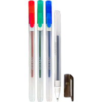 Набор гелевых ручек deVENTE  4цв." Hit"  0,5мм, прозрачно-матовый корпус