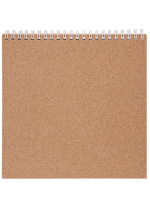 Скетчбук 190*190мм  20л., гребень, 200гр/м2 "Акварельный леопард" жестк.подложка