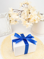 Лента упаковочная атласная 25мм*22м, синий