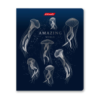 Тетрадь А5  96л кл. Светоч "Удивительная" мат.лам., тисн.фольгой