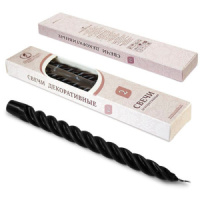 Свеча витая черная 2 шт/уп