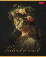 Тетрадь А5  96л кл. Hatber "Котошедевры" мат.лам., тисн., белизна 100%