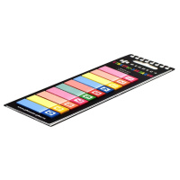 Закладки с липким краем (12*45мм) 10 цв, по 25л. "Цифры" пластиковые