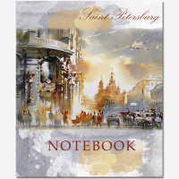 Тетрадь А5 48л кл. Полином "Lights of Petersburg,", 4 диз.