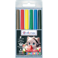 Фломастеры   6цв "Attomex. Kawaii Cat", вентил.колпачок, блистер