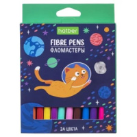 Фломастеры  24цв "Hatber. Космос" вентилир.колпачок