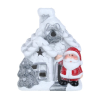 Сувенир новогодний "Домиик" 12см с LED подсветкой, керамика