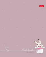 Тетрадь А5 48л кл. Hatber "Милашка Банни" мат.лам., 5 диз.в спайке, белизна 100%