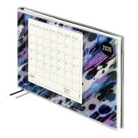 Планинг дат. 2026г 180*127мм 64л., ПВХ, мягк.пер. "Леопард голубой" ляссе