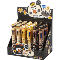 Ручка шар. многоцв. 8-ми цветная "Странные котики" 0,5мм