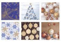 Салфетки бумажные для декупажа 33*33см "Под бой курантов" 6шт/уп