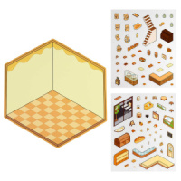 Наклейки-румбокс д/создания миниатюрных сцен 12,5*15см "Мишка. Пекарня"