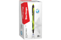 Ручка шариковая автоматическая Berlingo "Color Zone" синяя, 0,7мм, корпус ассорти