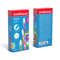 Ручка шар. ЕК FIORE автомат, синяя, 0,7мм, рез.держ, цв.тонир. корп. (ассорти)