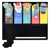 Закладки с липким краем (30*65мм)  5 цв, по 15л. "Тинейджеры" бумажные