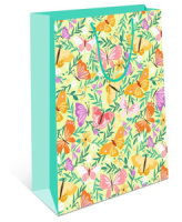 Пакет подар. бумажн. 26*32*12 см, 130гр/м Бабочки