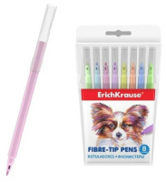 Фломастеры   8цв "Erich Krause. Easy Washable Pastel ", вент.колпачок, блистер