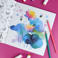 Раскраска "Творческая раскраска. Цветы" 215*215мм 32стр.