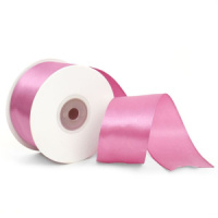 Лента упаковочная атласная 38мм, 22 м розово-фиолетовая