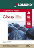 Фотобумага INK JET LOMOND А4 170г, 25л, глянцевая, односторонняя