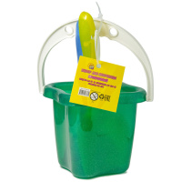 Набор игрушек. Ведро 0,8л прозр., Лопатка 21 прозр., Грабли 21 прозр