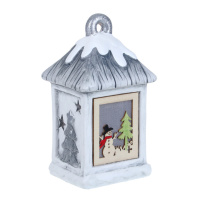 Сувенир новогодний "Фонарь" 14см , с LED подсветкой , керамика