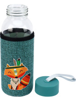 Бутылка для воды 300мл "Смайл" в чехле, лиса