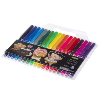 Фломастеры  18цв "Hatber. Кофейные коты" вентилир.колпачок