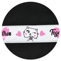 Мешок для обуви 1 отд, 360*480 светоотр. "Озорная кошечка"