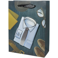 Пакет подар. бумажн. 18*10*24 см, 210 гр/м Стиль, 4 дизайна, объемный элемент