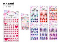 Наклейки декоративные "Сердечки" 10*20,3см