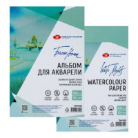 Альбом для акварели (130 х 190 мм) Белые Ночи/White nights, 300 г/м2, 10 л.,  хлопок 100%