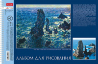 Альбом А4 40л гребень "Живопись и мир" пл. 100 гр/м, перфорация, 4диз.в блоке*