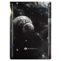 Конверт на кнопке  с рисунком А6 Космический апельсин