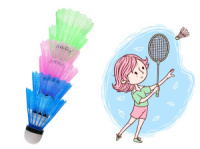 Воланы для бадминтона  6шт., пакет, пенопласт