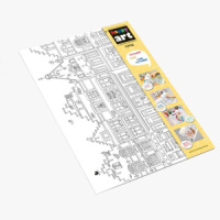 Настольный коврик-раскраска "Город" 48*34см, полипропилен