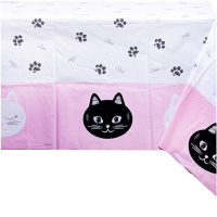 Скатерть п\э "Котики" 130*180см.