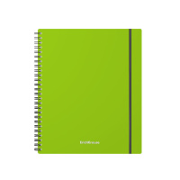 Тетрадь А5  80л кл. гребень Erich Krause "Neon", пластик. обложка, резинка