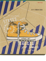 Тетрадь А5 48л кл. Проф-Пресс "Уличная мода" крафт, 5диз.в блоке, белизна 100%