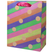 Пакет подар. бумажн. 26*32*10 см, 210 гр/м Праздник, 4 дизайна