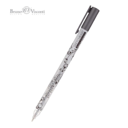 Ручка гелевая Sketch&Art  0,8мм "Uni Write" серебряная