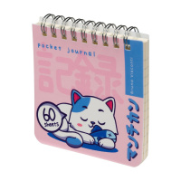 Блокнот 90*90мм пласт.обл.  60л "Pocket journal. Kawaii animals" лин